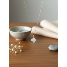 Duran Takı Sedef Taşlı Gümüş Kolye