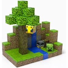 Minelox T093 Jungle Quest 100 Adet Mine Craft Magnetik Küp Yapı Blokları Oyuncak Seti