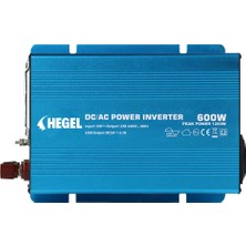 Hegel - Inges 600 Watt 12 Volt Tam Sinüs Inverter - 12V 600W Invertör