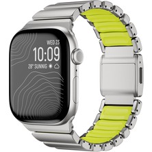 Farma Teknoloji Watch 44MM Zore KRD-152 Titanyum Silikon Kordon - Gri-Yeşil