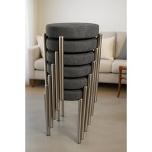 Berawond Bera Metal Silinebilir Kumaş Tabure (6 Adet-Montajlı Gönderim)