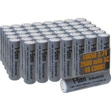 I-Gen Batteries Industrial E002 Inr 18650 3.7V 2600 Mah 5c 9.62WH Li-Ion Şarjlı Pil Düz Başlı Lityum Pil