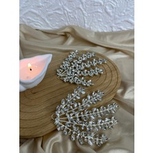 Lovenel Kristal Döküm Çift Taraflı Gelin Saç Aksesuarı