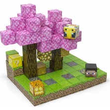 Minelox T068 Cherry Blossom Land 100 Adet Mine Craft Magnetik Küp Yapı Blokları Oyuncak Seti