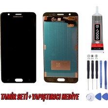 Genos Samsung G611 J7 Prime 2 LCD Ekran Siyah Montaj Kiti Hediye