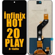 Genos Infinix Hot 20 Play LCD Ekran Dokunmatik Çıtasız A Plus Kalite
