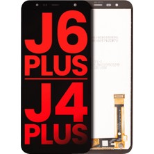 Genos Samsung Galaxy J4 Plus J415 LCD Ekran Dokunmatik Siyah Orjinal Servis
