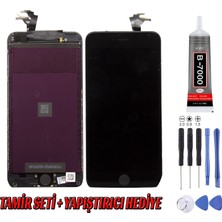 Genos Apple Iphone 6 Plus LCD Ekran A Kalite Siyah Montaj Kiti Hediye
