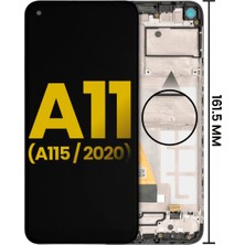 Genos Samsung Galaxy M11 M115F LCD Ekran Dokunmatik Siyah Çıtalı Orjinal
