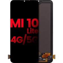 Genos Xiaomi Mi 10 Lite LCD Ekran Dokunmatik Siyah Çıtasız Orijinal
