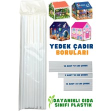 Şehir Online Mağazacılık 100X100X68CM Çadır Için Sağlıklı Gıda Sınıfı Plastik Yedek Çubuklar Seti Furkantoy Ca Games Uyumlu
