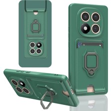 Starseven Redmi Note 14 Kılıf Zuma Kartvizitli Yüzüklü Silikon - Yeşil