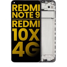 Genos Xiaomi Redmi Note 9 LCD Ekran Dokunmatik Siyah Çıtalı Orjinal