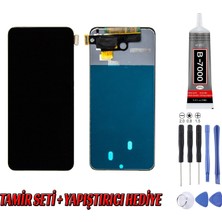Genos Oppo Reno Z2 LCD Ekran Çıtasız Siyah (Copy) Montaj Kiti Hediye