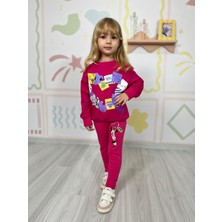 Yiğit Butik Karakter Desenli Taytlı Kız Çocuk Takım