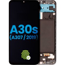 Genos Samsung Galaxy A30S A307 LCD Ekran Dokunmatik Siyah Çıtalı OLED