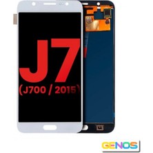Genos Samsung Galaxy J7 J700 LCD Ekran Dokunmatik Beyaz OLED Üstün Kalite