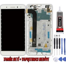 Genos General Mobile Gm5 Plus LCD Ekran Çıtalı Beyaz Montaj Kiti Hediye