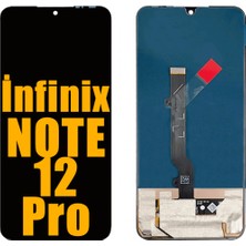 Genos Infinix Note 12 Pro LCD Ekran Dokunmatik Siyah Çıtasız Orijinal
