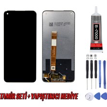 Genos Realme 6i LCD Ekran Çıtasız Siyah Montaj Kiti Hediye