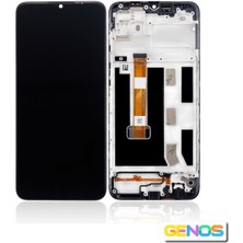 Genos Oppo A15 LCD Ekran Dokunmatik Siyah Çıtalı Orjinal