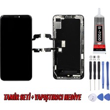 Genos Apple Iphone Xs Max LCD Ekran Siyah Incell Panel