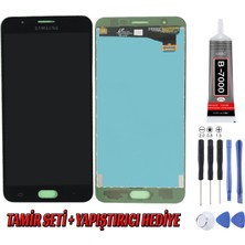Genos Samsung G610 J7 Prime LCD Ekran Siyah Montaj Kiti Hediye