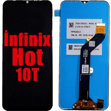 Genos Infinix Hot 10T LCD Ekran Dokunmatik Siyah Çıtasız A Plus Kalite