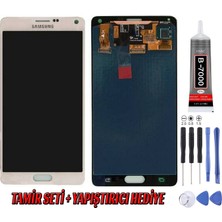 Genos Samsung N910 Note 4 LCD Ekran Gold Altın Montaj Kiti Hediye