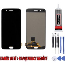 Genos One Plus 5 LCD Ekran Çıtasız Siyah OLED Panel Montaj Kiti Hediye