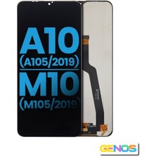 Genos Samsung Galaxy M10 M105 LCD Ekran Dokunmatik Siyah Çıtasız Orjinal Servis