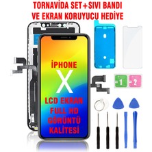 Genos Apple Iphone x LCD Ekran Dokunmatik Montaj Kiti Sıvı Bandı ve Ekran Koruyucu Hediye