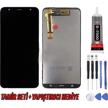 Genos Samsung J4 Plus 2018 J415 LCD Ekran Servis Siyah Montaj Kiti Hediye