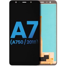 Genos Samsung Galaxy A7 2018 A750 LCD Ekran Dokunmatik Siyah Orijinal