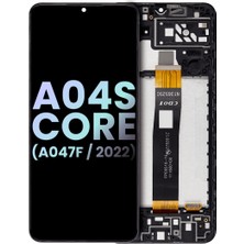 Genos Samsung Galaxy A04S A047 LCD Ekran Dokunmatik Siyah Çıtalı Orijinal