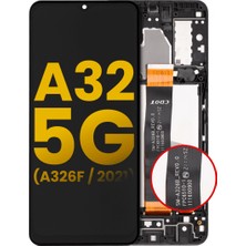 Genos Samsung Galaxy A32 A326F LCD Ekran Dokunmatik Siyah Çıtalı Orjinal