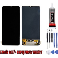 Genos Oppo Reno 3 LCD Ekran Çıtasız Siyah (Oled) Montaj Kiti Hediye