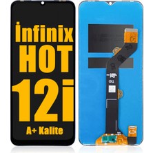 Genos Infinix Hot 12I LCD Ekran Dokunmatik Siyah Çıtasız A Plus Kalite
