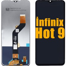 Genos Infinix Hot 9 LCD Ekran Dokunmatik Siyah Çıtasız A Plus Kalite