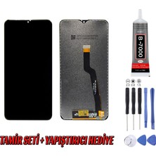 Genos Samsung A105 A10 LCD Ekran Çıtasız Siyah Montaj Kiti Hediye