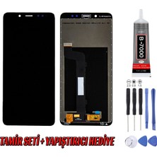 Genos Xiaomi Redmi Note 5 Pro LCD Ekran Çıtasız Siyah Montaj Kiti Hediye