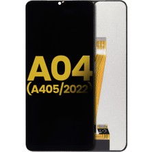 Genos Samsung Galaxy A04 A045 LCD Ekran Dokunmatik Siyah Çıtasız Orijinal