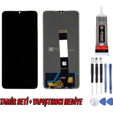 Genos Xiaomi Poco M3 LCD Ekran Çıtasız Siyah Montaj Kiti Hediye