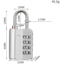 4 Haneli Şifreli Asma Kilit Dolap Bagaj Motosiklet Bisiklet Valiz Bavul Için Metal Kilit
