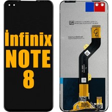 Genos Infinix Note 8 LCD Ekran Dokunmatik Siyah Çıtasız A Plus Kalite