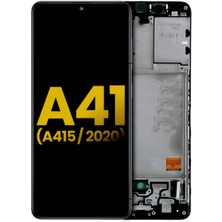 Genos Samsung Galaxy A41 A415 LCD Ekran Dokunmatik Siyah Çıtalı Orjinal Servis