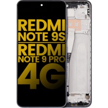 Genos Xiaomi Redmi Note 9s LCD Ekran Dokunmatik Mavi Çıtalı Orjinal
