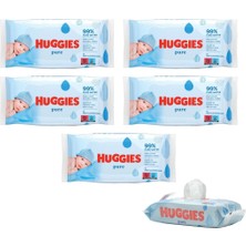 Aktif Bebek Huggies Pure Yenidoğan Hassas Islak Havlu 72 Yaprak 5'li Paket (432 Yaprak)