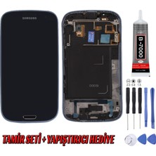 Genos Samsung I9300 S3 LCD Ekran Mavi Montaj Kiti Hediye