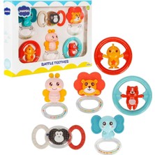 PopŞeker Minibo Sevimli Orman Hayvanları Çıngırak ve Dişlik Seti – 3-18 Ay Gelişim Destekli Aktivite Paketi